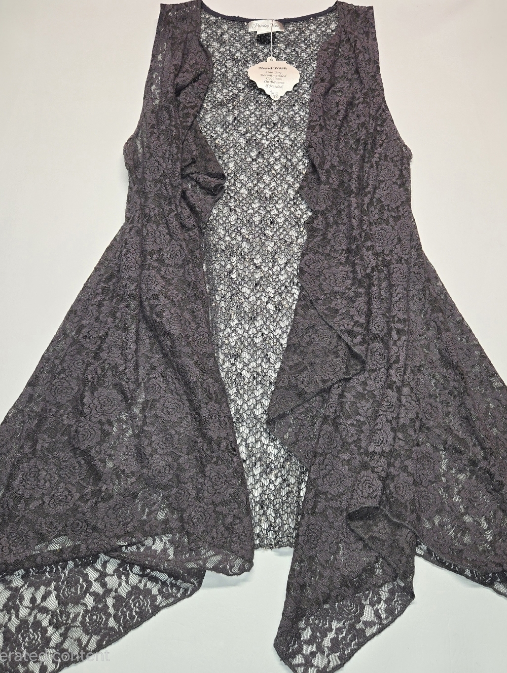 Lace Cardigan Dark Grey Boutique Brand Paisley Vine Gray New with tags boho chic